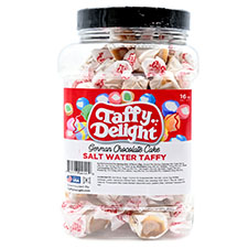 Taffy Delight German Chocolate Cake Salt Water Taffy 16oz Jar